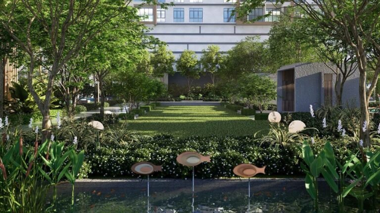 Landscaped Oasis Lawn and garden area at Khaya Residences Bangsar